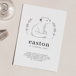 Convite de Aniversário para Desenho de Linha do Ur