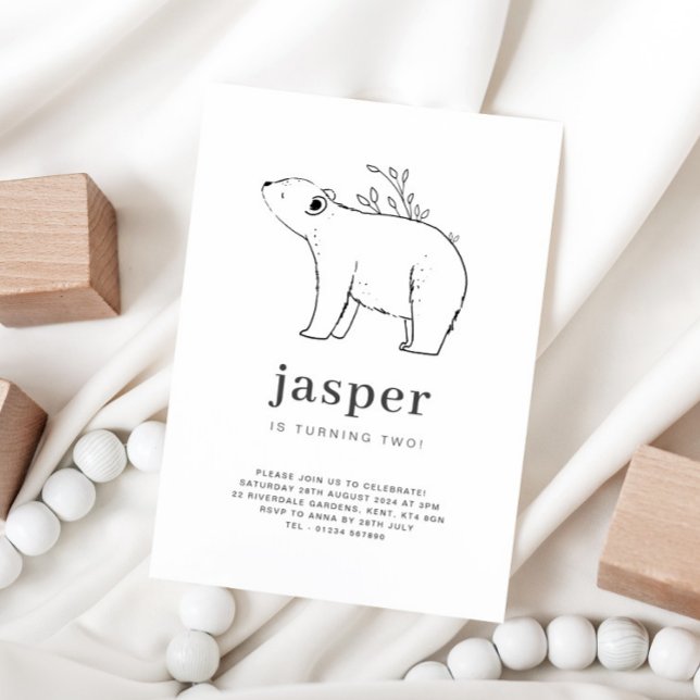 Convite de Aniversário para Desenho de Linha do Ur (Criador carregado)