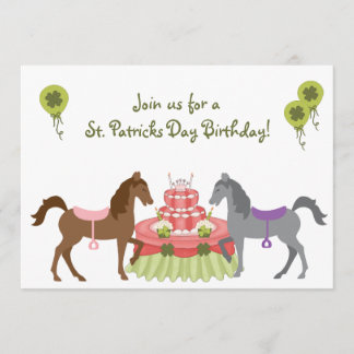 Convite de aniversário para Dia de São Patrício de