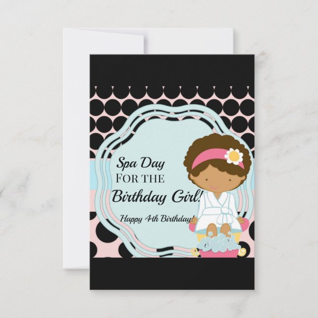 Convite de Aniversário para Dia do Spa (Frente)