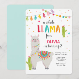 Convite de aniversário para diversão de Lama, Alpa