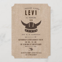 Convite de Aniversário para Dragão e Viking