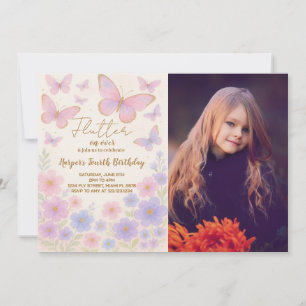 Convite de aniversário para Dreamfly com foto