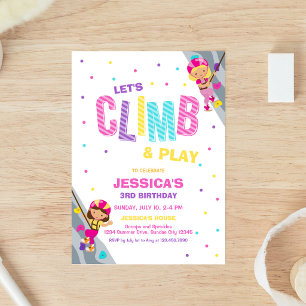 Convite de Aniversário para Escalada Vamos Subir e