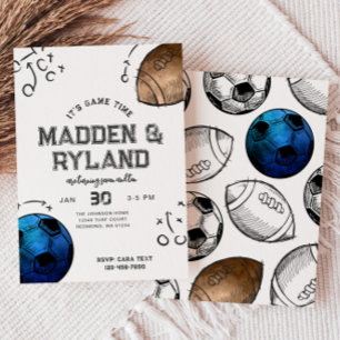 Convite de Aniversário para Esporte Conjunto