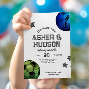 Convite de Aniversário para Esporte Conjunto