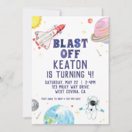 Convite de Aniversário para Explosão de Aquarela