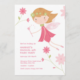 Convite de Aniversário para Fadas Mágicas Whimsica