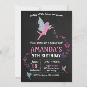 Convite de aniversário para Fairies
