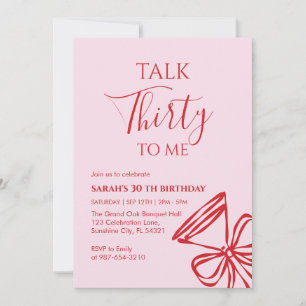 Convite de Aniversário para Falar Trinta Comigo