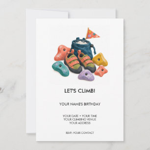 Convite de Aniversário para Festa de Escalada Asce