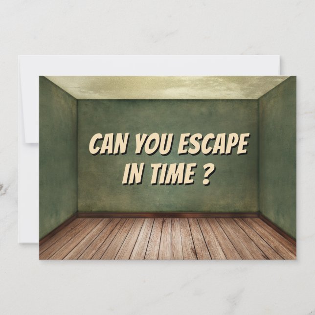 Convite de Aniversário para Festa de Escape Room d (Frente)