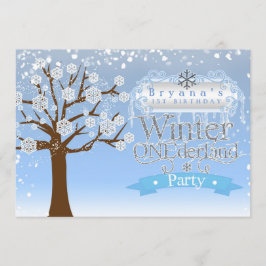 Convite de Aniversário para Festa de Inverno ONEde