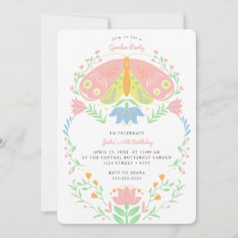 Convite de Aniversário para Festa de Jardim Boho B