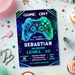 Convite de Aniversário para Festa de Jogador de Vi