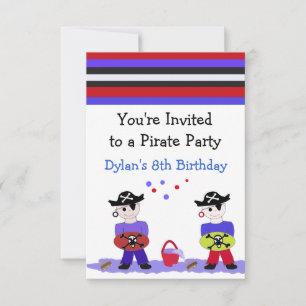 Convite de Aniversário para Festa de Pirata Legal