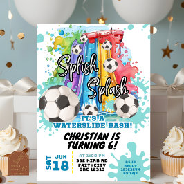 Convite de Aniversário para Festa de Piscina com R