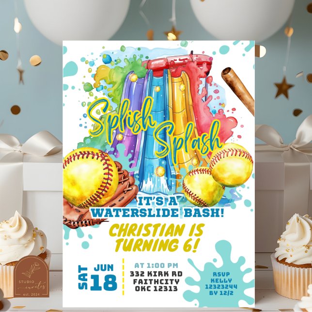Convite de Aniversário para Festa de Piscina com R (Criador carregado)