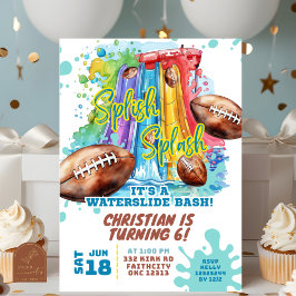 Convite de Aniversário para Festa de Piscina com R