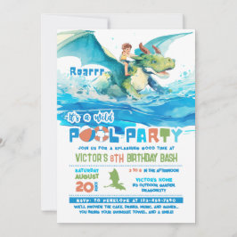 Convite de Aniversário para Festa de Piscina de Dr