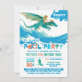 Convite de Aniversário para Festa de Piscina de Dr