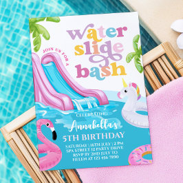 Convite de Aniversário para Festa de Piscina de Es