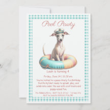 Convite de Aniversário para Festa de Piscina Splas