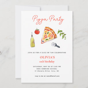 Convite de aniversário para FESTA DE PIZZA qualque