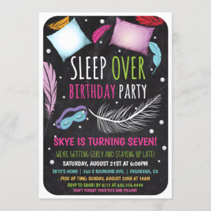Convite de Aniversário para Festa de Pyjama