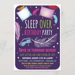 Convite de Aniversário para Festa de Pyjama
