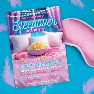 Convite de Aniversário para Festa de Pyjama