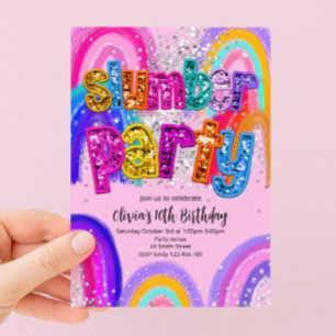 Convite de Aniversário para Festa de Pyjamas