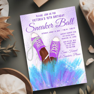 Convite de Aniversário para Festa de Sneaker Ball 