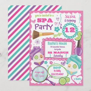 Convite de Aniversário para Festa de Spa