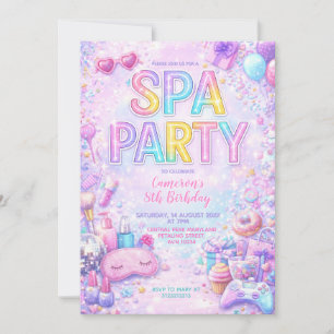 Convite de Aniversário para Festa de Spa Mimar S