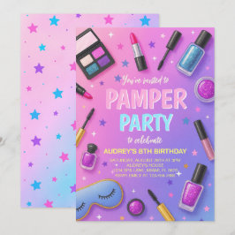 Convite de Aniversário para Festa de Spa para Meni