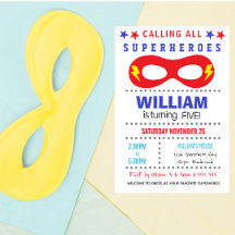 Convite de Aniversário para Festa de Super-Heróis