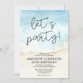 Convite de Aniversário para Festa de Vamos no Ocea