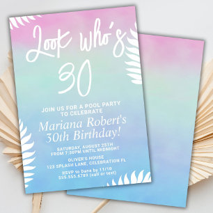 Convite de Aniversário para Festa de Verão