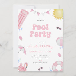 Convite de Aniversário para Festa de Verão de Meni