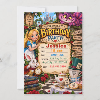 Convite de Aniversário para Festa do Chá Caprichos