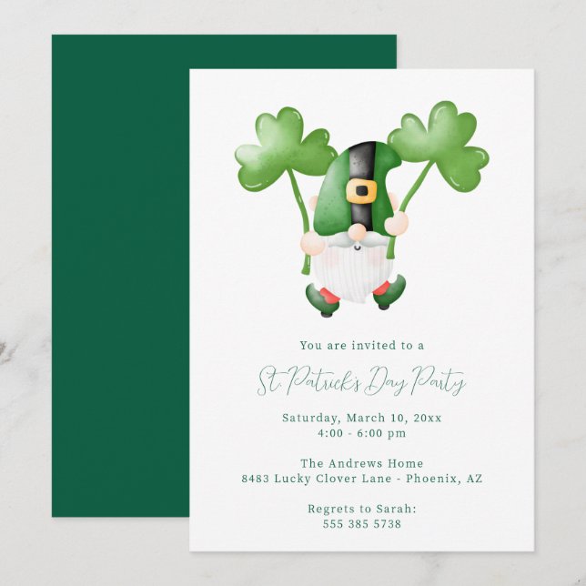 Convite de Aniversário para Festa do Dia de São Pa (Frente/Verso)