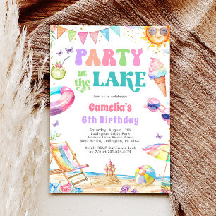 Convite de Aniversário para Festa do Lago