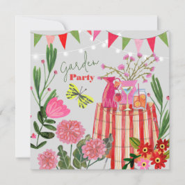 Convite de Aniversário para Festa no Jardim com Fl
