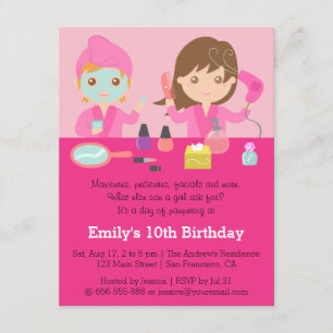 Convite de Aniversário para Festa no Spa Rosa Meni