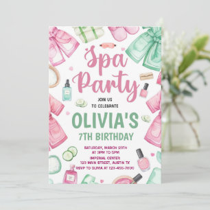Convite de Aniversário para Festa Spa, Aniversário