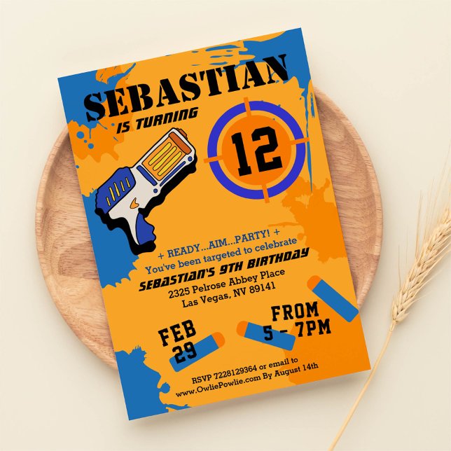 Convite de Aniversário para Festas de Arte (Criador carregado)