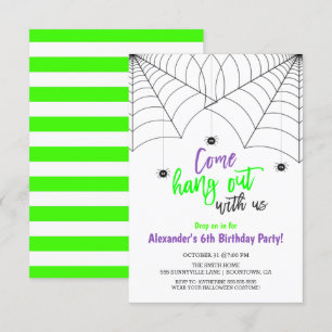Convite de Aniversário para Festas de Halloween p