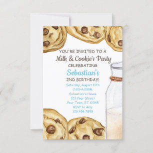 Convite de Aniversário para Festas de Leite e Cook
