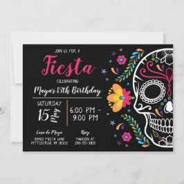 Convite de aniversário para Fiesta, no México